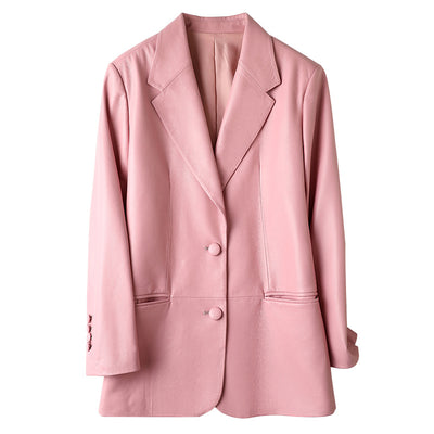 Blazer Ejecutivo de Piel de Oveja para Mujer - Image 4