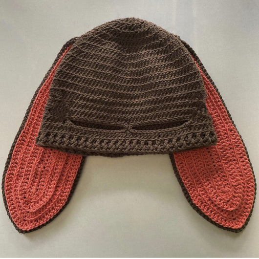 Gorro de Punto Artesanal con Orejas de Conejo, Diseño Divertido con Máscara de Un Ojo y Cuernos - Image 6