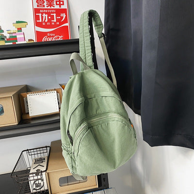 Mochila de Lona Lavada para Viajes y Uso Diario - Image 5