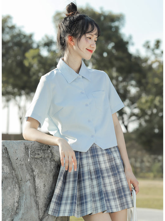 Falda Plisada A-Line Azul - Estilo Versátil y Moderno - Image 6