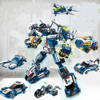 Robot Transformable de Bloques de Dinosaurio - Juguete Educativo Armable - Image 4