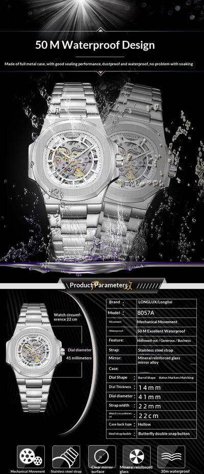 Reloj Automático Empresarial con Esfera Luminosa - Image 15