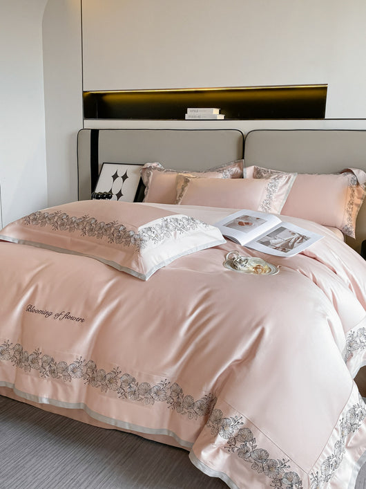 Juego de Cama 4 Piezas Algodón Pima 120 Hilos con Bordado Elegante - Image 34