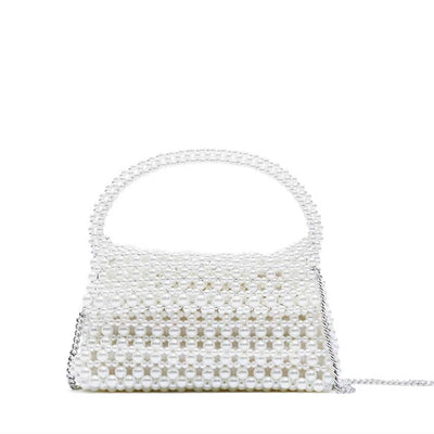 Bolso Tote con Perlas Blancas - Cartera de Hombro y Crossbody - Image 10