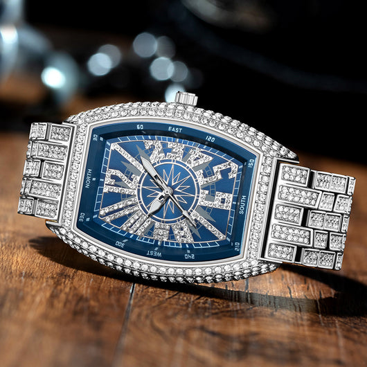 Reloj para Hombre de Diamantes Completos con Esfera Grande y Diseño Cuadrado - Image 14