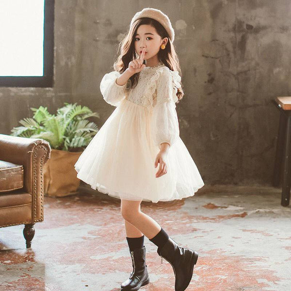 Vestido Princesa Niña Manga Larga Otoño