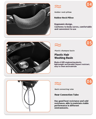Lavacabezas de Plástico ABS para Silla de Barbería - Image 4
