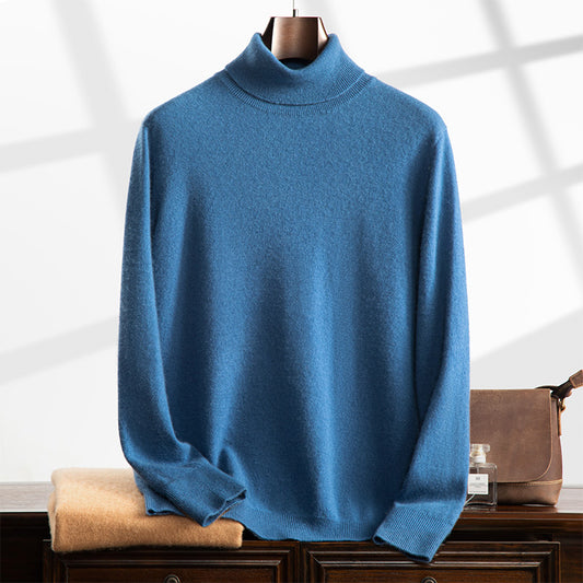 Camisa Casual de Cachemira con Cuello Alto para Otoño Invierno