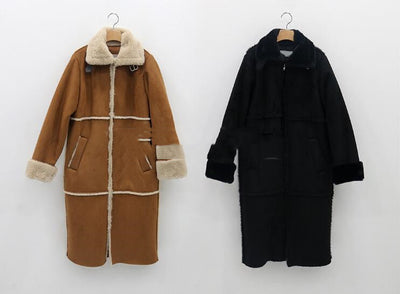 Abrigo de Lana de Cordero Oversize Elegante para Invierno - Image 7