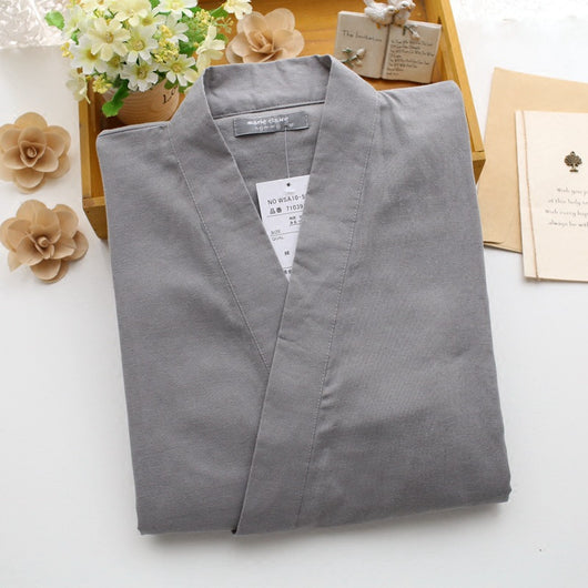 Pijama Kimono de Algodón Doble Gasa para Hombre - Image 12