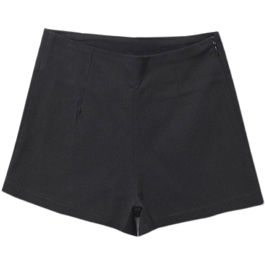 Shorts Leggins Cintura Alta Estilo K-pop Negro Acampanado - Image 9