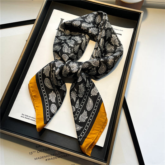 Pañuelo Cuadrado Mujer 70cm Estampado Pájaros y Letras - Image 20