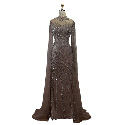 Vestido de Gala Elegante con Mangas Volantes y Falda Sirena - Image 5