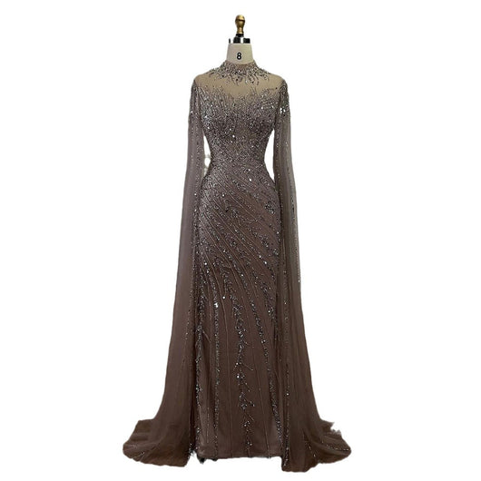 Vestido de Gala Elegante con Mangas Volantes y Falda Sirena - Image 5