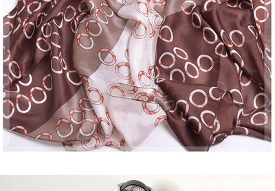 Pashmina Elegante Estilo Occidental - Bufanda Fina de Seda para Invierno - Image 9