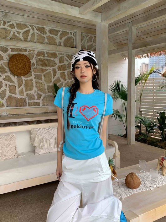 Blusa Ajustada Femenina con Estampado de Corazones - Image 11