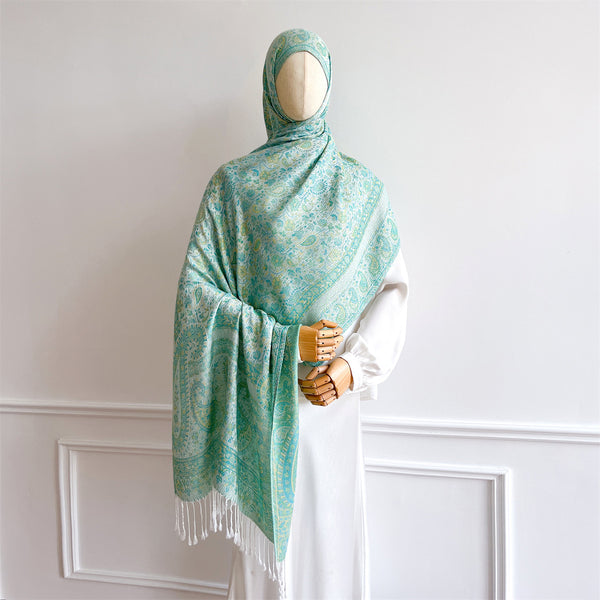 Chal Jacquard de Cachemira Sintética Premium para Mujer