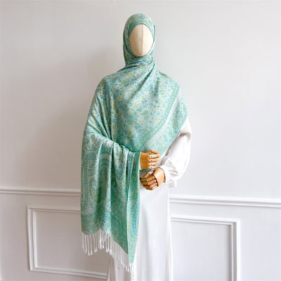 Chal Jacquard de Cachemira Sintética Premium para Mujer