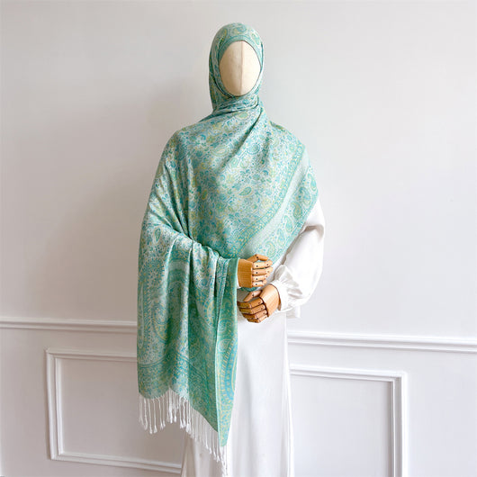 Chal Jacquard de Cachemira Sintética Premium para Mujer