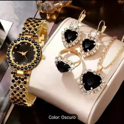 Juego de Reloj y Joyas con Cristales de Colores Cuarzo - Image 28