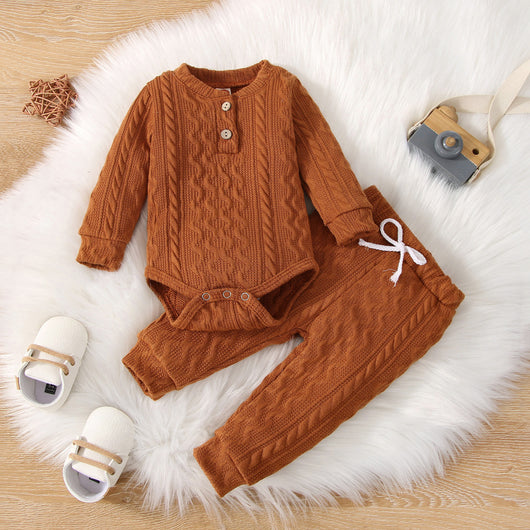Conjunto Infantil de Dos Piezas con Cuello Redondo y Mangas Largas - Image 8