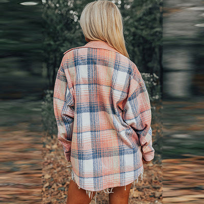 Chaqueta Camisera Patchwork de Pana para Mujer - Otoño e Invierno - Image 2