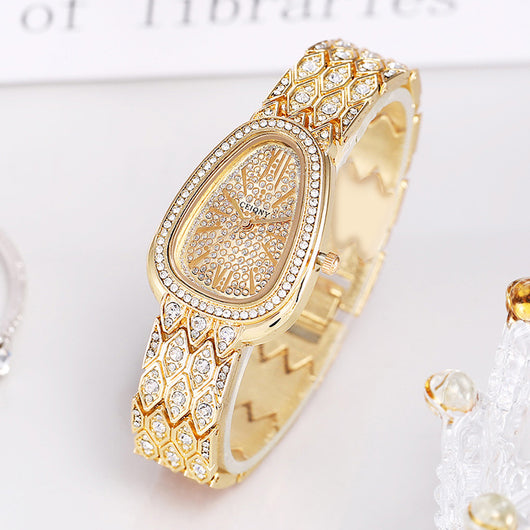 Reloj de Acero con Cadena Brillante y Diamantes Incrustados - Image 11