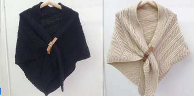 Poncho Triangular de Cuero Hueco Estilo Coreano - Abrigo Elegante de Color Liso - Image 7