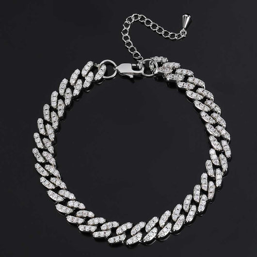 Pulsera Tobillera de Cadena Cubana 9mm con Broche Carácter Japonés - Image 2