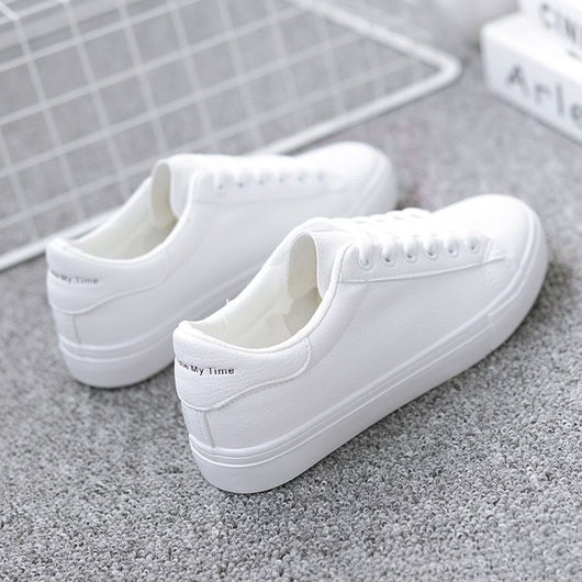 Zapatillas Blancas Casuales Planas para Mujer - Primavera - Image 14