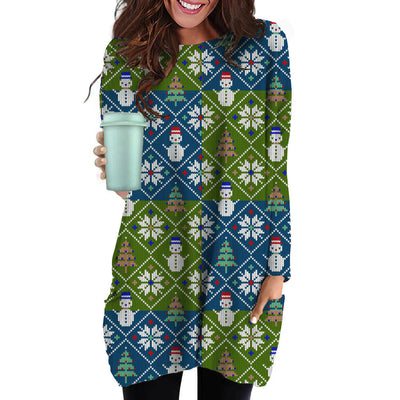 Falda Suéter Largo Mujer con Bolsillos - Diseño Versátil y Cómodo - Image 5