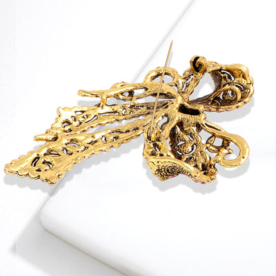Broche Vintage con Moño y Cristales - Accesorio Elegante para Mujer - Image 5
