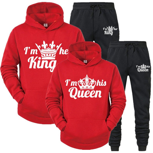 Conjunto Deportivo King Queen para Él y Ella - Sudadera y Pantalón - Image 3