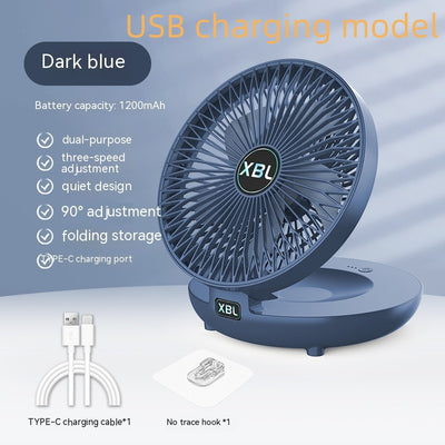 Ventilador Portátil Recargable con Luz Nocturna - Diseño Infantil para Escritorio y Cabecera - Image 26