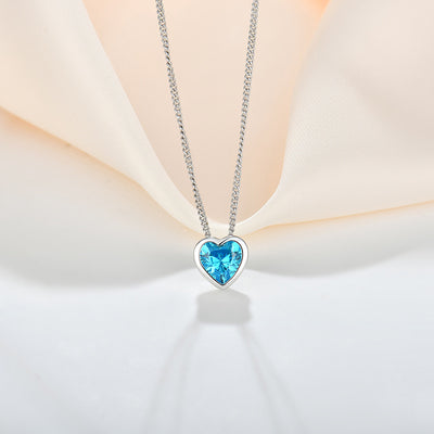 Collar Corazón Océano Plata 925 con Circones - Diseño Delicado para el Escote - Image 3