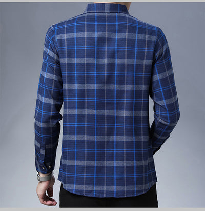 Camisa de Cuadros Manga Larga para Hombre Maduro - Image 5