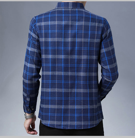 Camisa de Cuadros Manga Larga para Hombre Maduro - Image 5