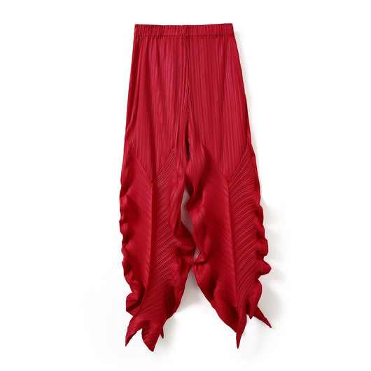 Pantalones Holgados Elásticos Plisados para Mujer - Comodidad Versátil Primavera, Verano y Otoño - Image 2