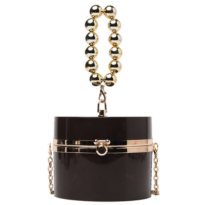 Bolsa de Hombro Transparente Acrílico Redonda - Estilo Net Celebrity