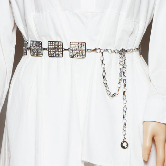 Vestido Suéter con Cinturón Decorativo Salvaje para Mujer - Image 9