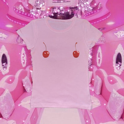 Camiseta Niña Estampado Cereza Sin Mangas Estilo Urbano - Image 6