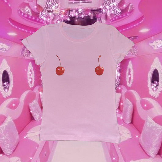 Camiseta Niña Estampado Cereza Sin Mangas Estilo Urbano - Image 6