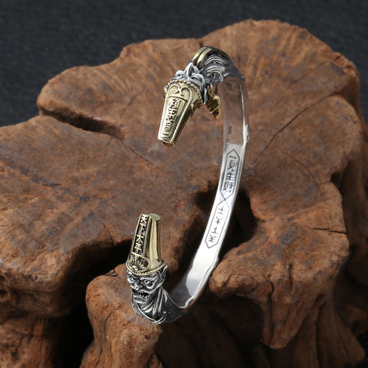 Pulsera de Plata Tailandesa Vintage para Hombre - Diseño Dominante - Image 4