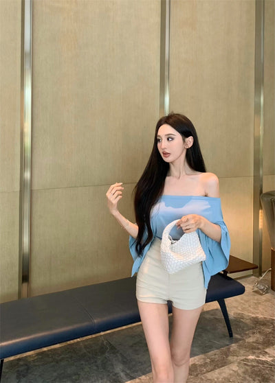 Blusa Escotada Azul para Mujer - Ajuste Ceñido Verano con Cintura Marcada - Image 25