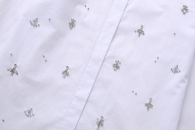 Camisa de Popelina con Detalles de Joyería - Estilo Europeo y Americano - Image 12