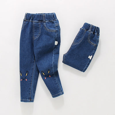 Pantalones Vaqueros Elásticos de Algodón para Niñas - Image 4