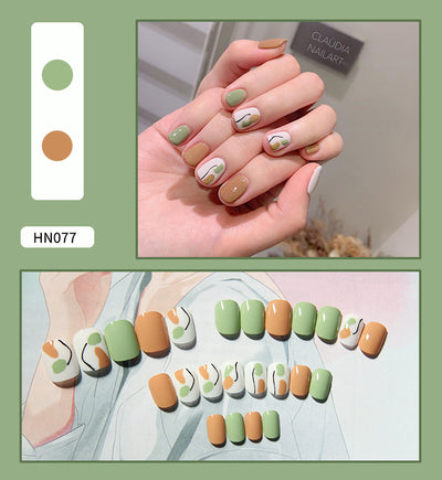 Uñas Postizas Decoradas Adhesivas - Diseño Profesional Listo para Usar - Image 35