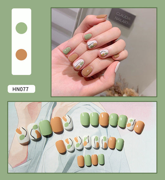 Uñas Postizas Decoradas Adhesivas - Diseño Profesional Listo para Usar - Image 35