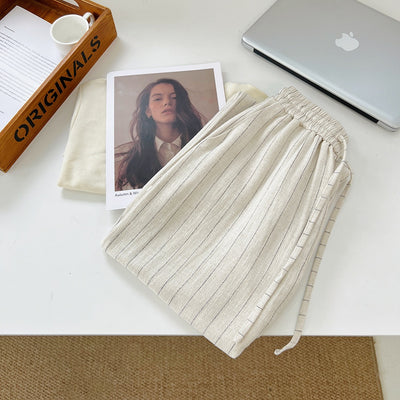 Pantalones Anchos de Lino y Algodón a Rayas - Comodidad Absoluta - Image 18