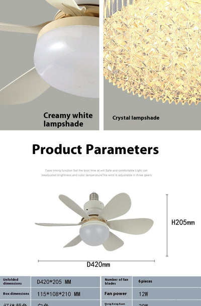 Ventilador de Techo con Luz LED Silencioso para Dormitorio y Sala - Image 13